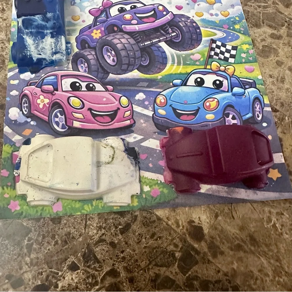 Handmade purple car